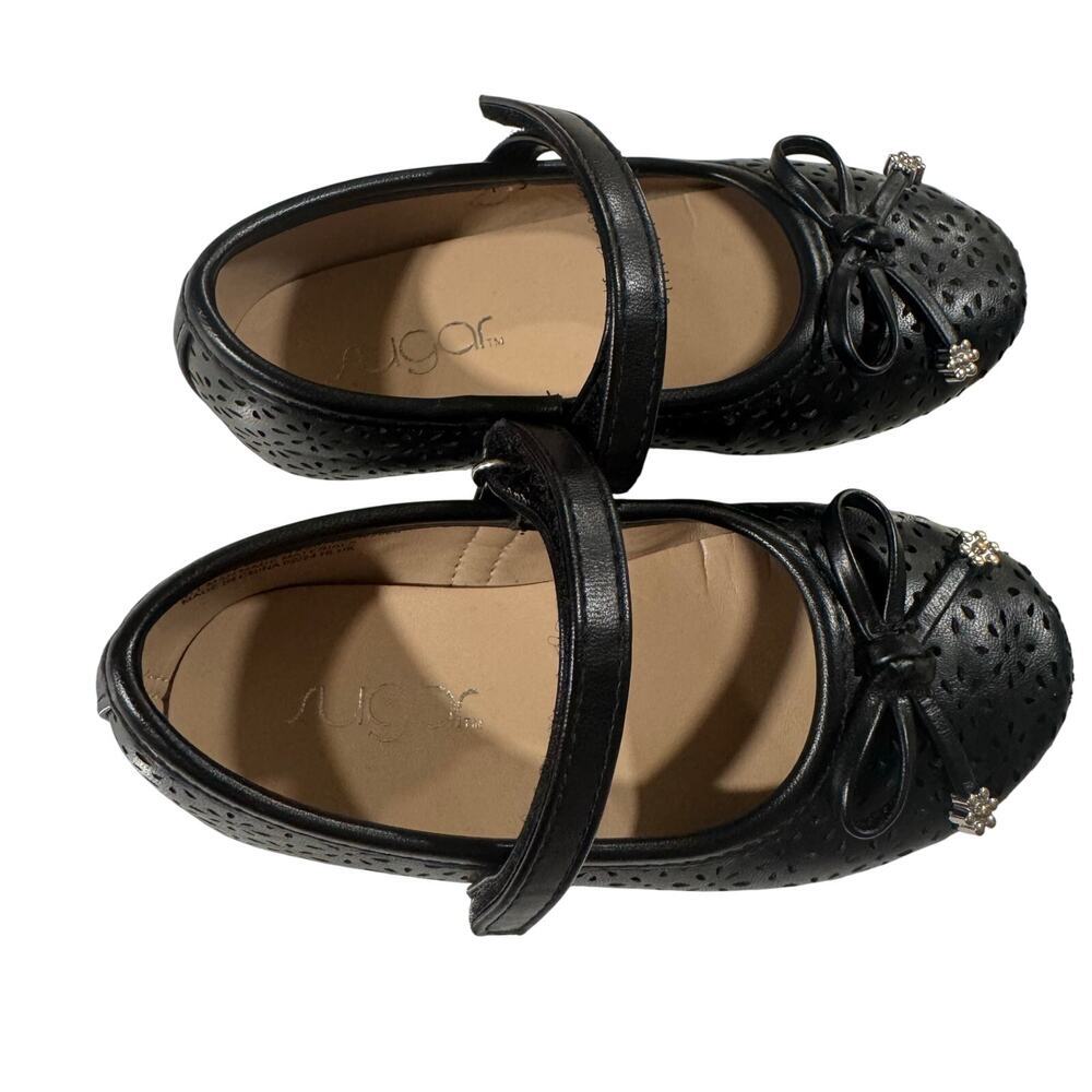 Sugar Toddler 8M Black Bar Shoes
